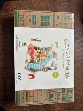 DIY House Miniature Kit - Blue Accent